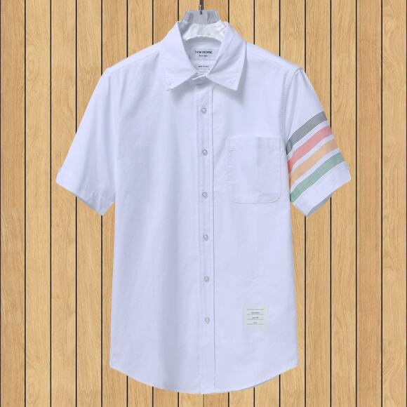 Thom Browne Men's White Short Sleeve